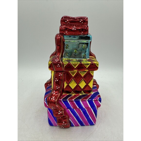 Christopher Radko Galerie 2006 Tower Of Gifts Presents Box Container Decor Jar - Picture 3 of 16